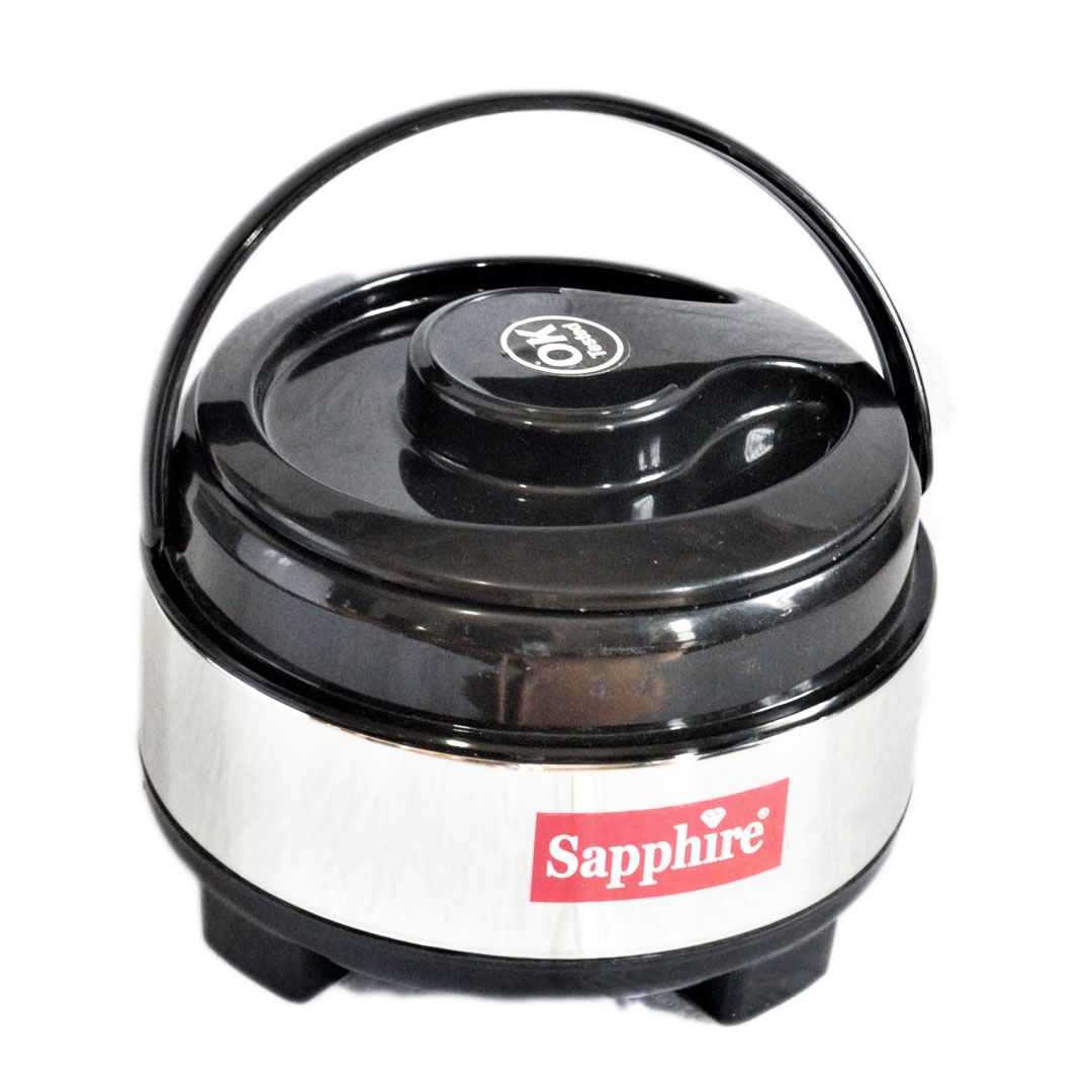 Stainless Steel Puff Insulated Double Wall Hot Pot - 1.5 Liter