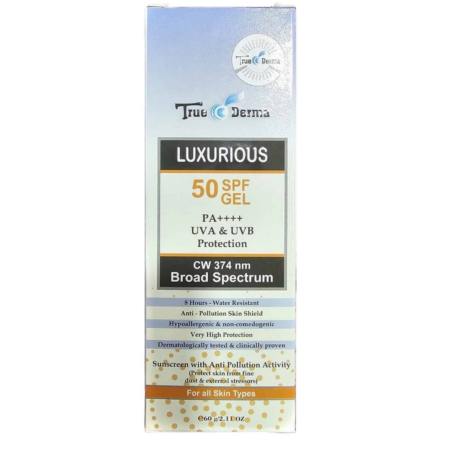 Luxurious SPF 50 Sunscreen Gel 60Gm