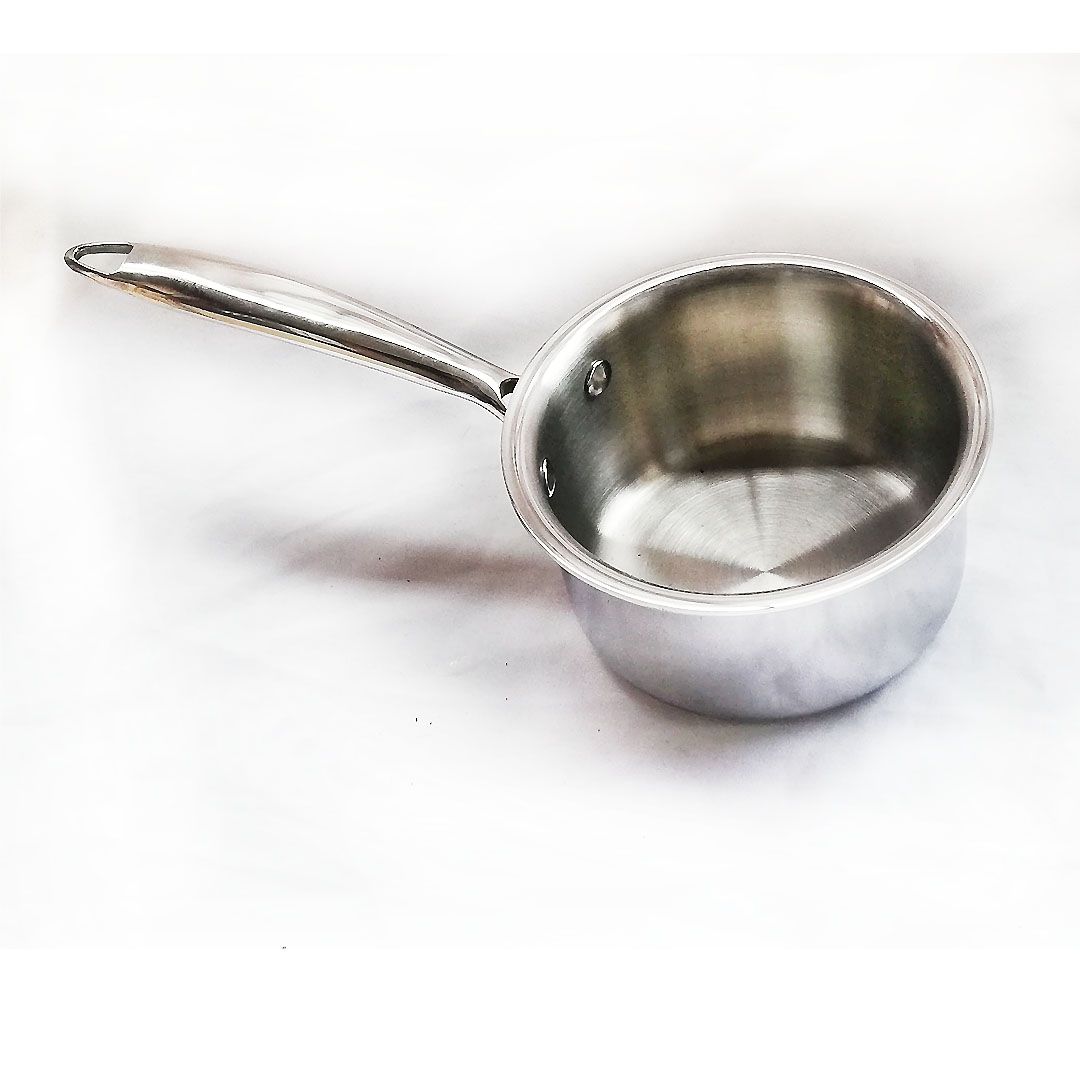 DeviDayal Stainless Steel Triply Heavy Induction Compatible Gauge Sauce Pan 1.5 Liter