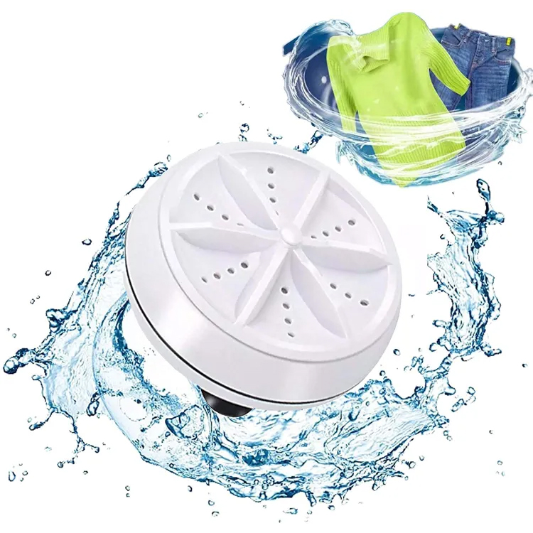 Portable Mini Washing Machine | Ultrasonic Turbine Clothes Washer for Travel/Home
