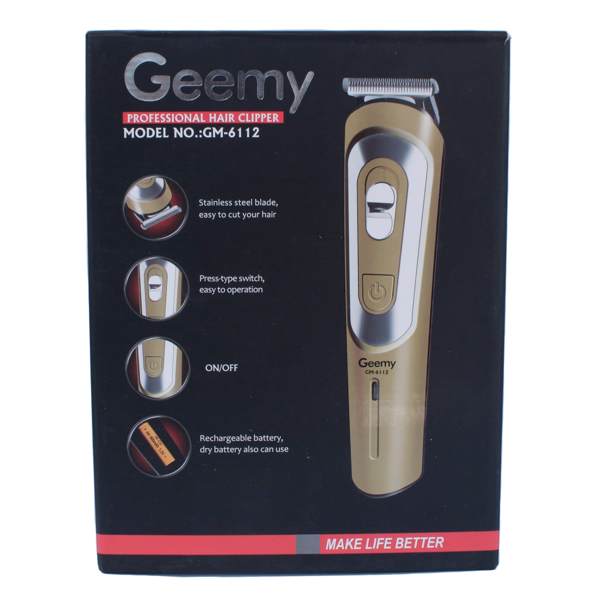 Gemei Pro Gm-6112 Beard/ Hair Trimmer