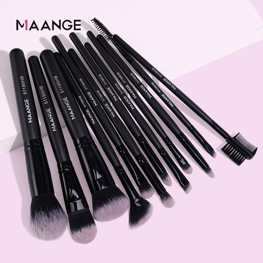 MAANGE 12Pcs Soft Fluffy Makeup Brushes Set MAG51190HB - image 1