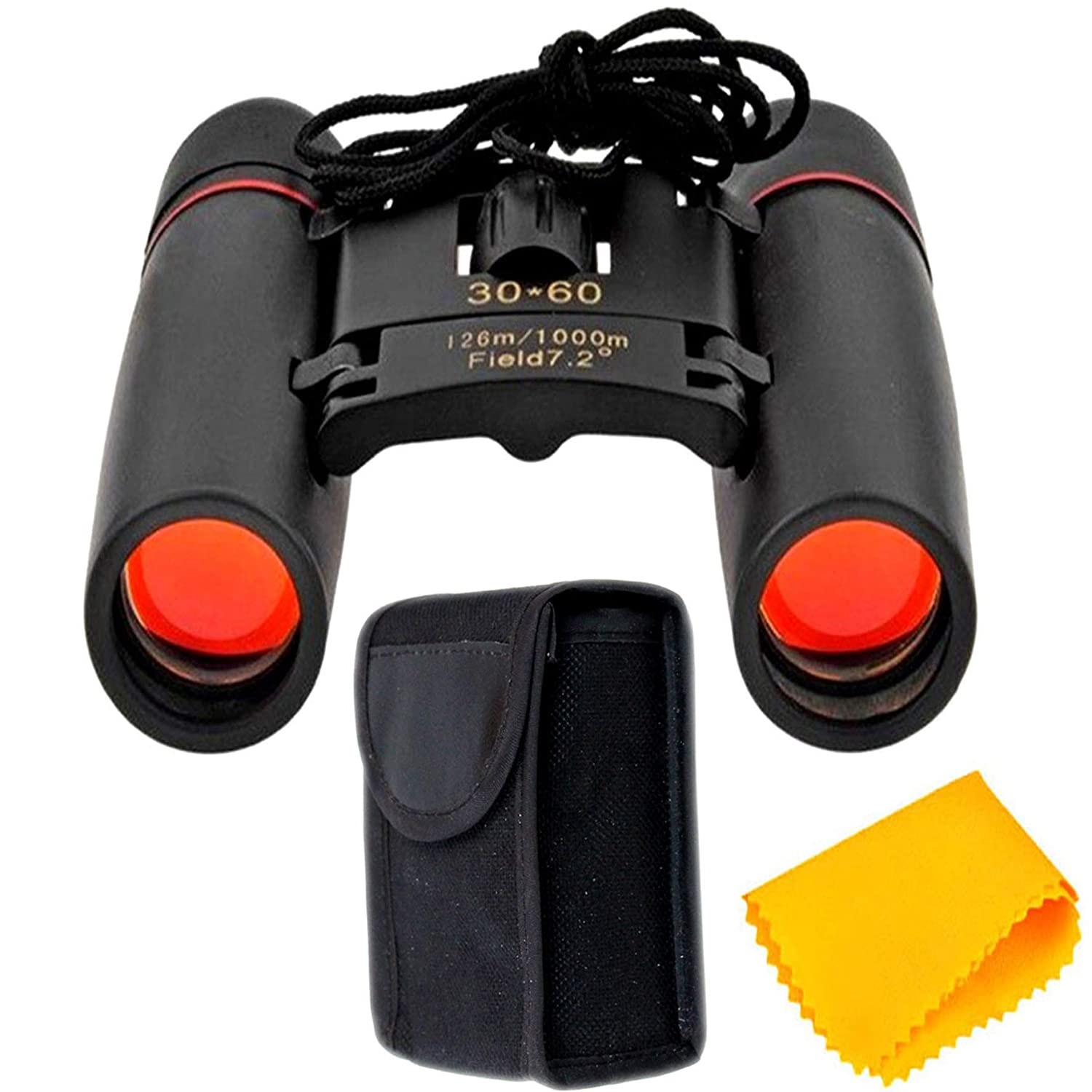 Sakura Pocket Mini Binoculars 30x60 Monocular Telescope Optics Explorer with Compass for Hunting, Birding Watching Outdoor Travel, Camping