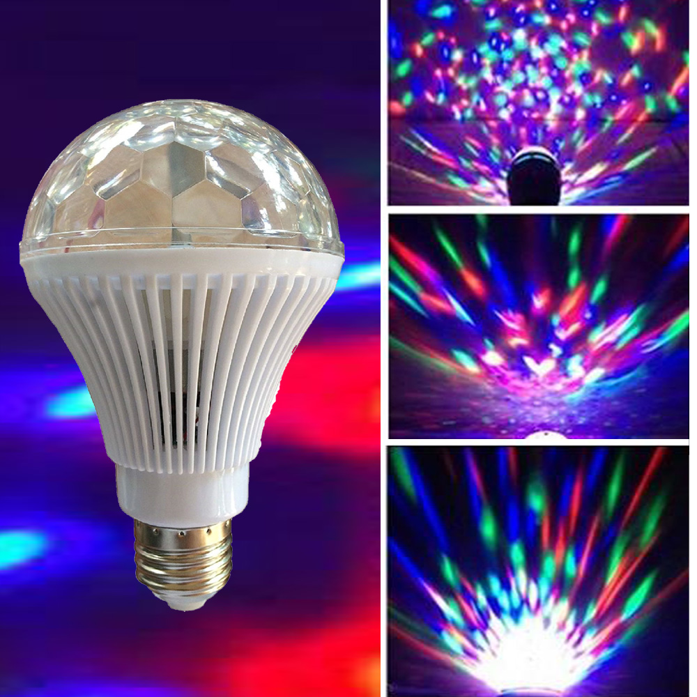 Full Multi Color 360 Degree Auto Rotating Decoration Bulb/Lamp for Party/Home/Diwali Decoration