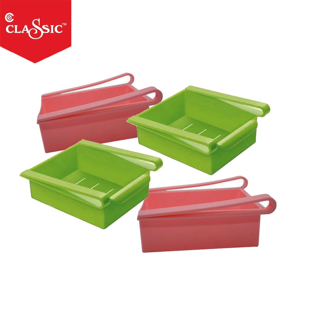 Multipurpose Refrigerator Space Saver Pack Of 4 ( Color Assorted)