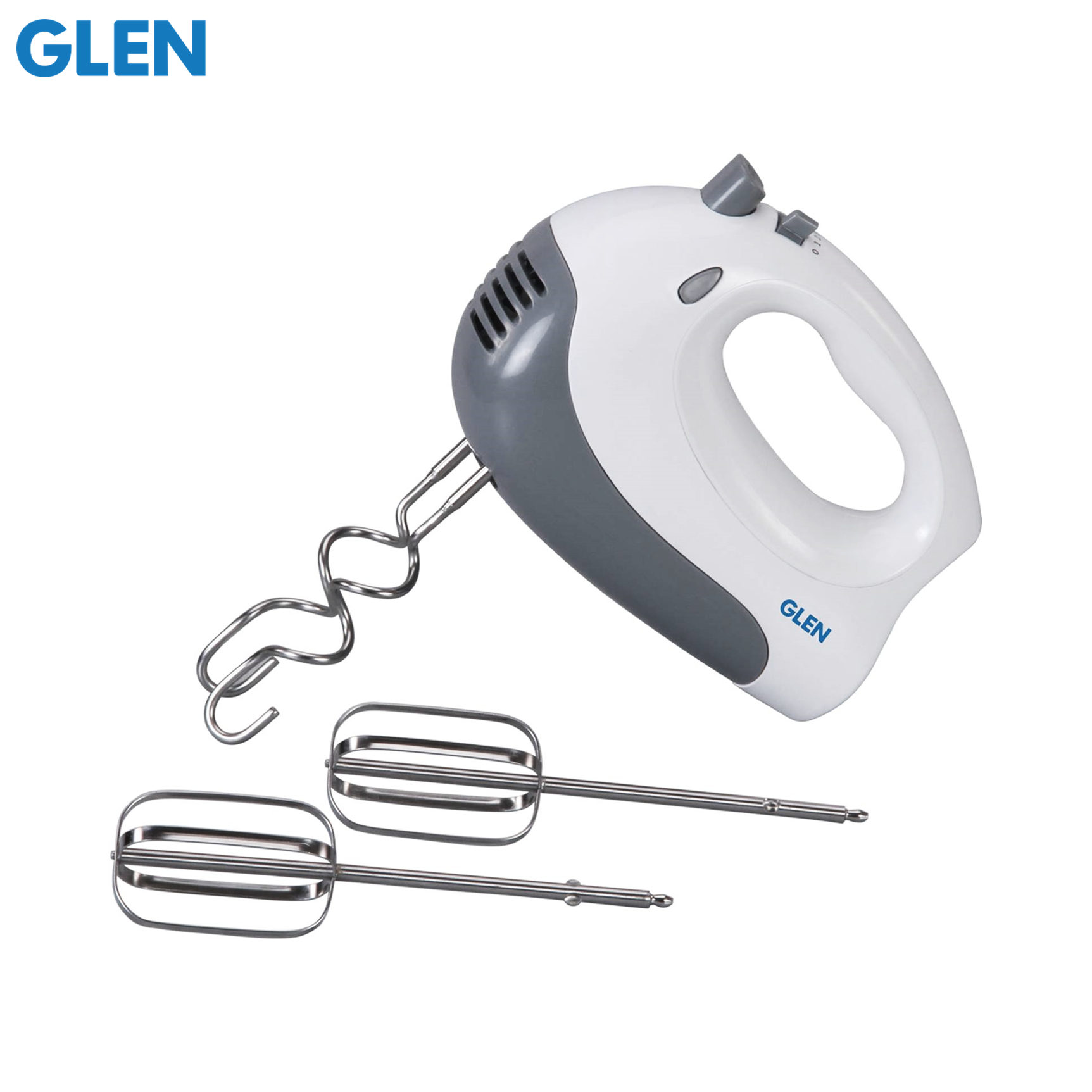 Glen Electric Hand Mixer, 2 Kneading Hooks, 2 Beaters with 5 Speed & Turbo Settings 250W