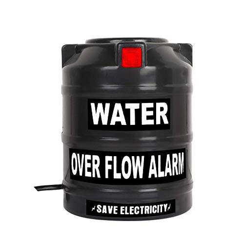 Water Tank Overflow Alarm Siren with Voice Sound, Wired Sensor Security System Water Alarm Bell with Free Water Sensor