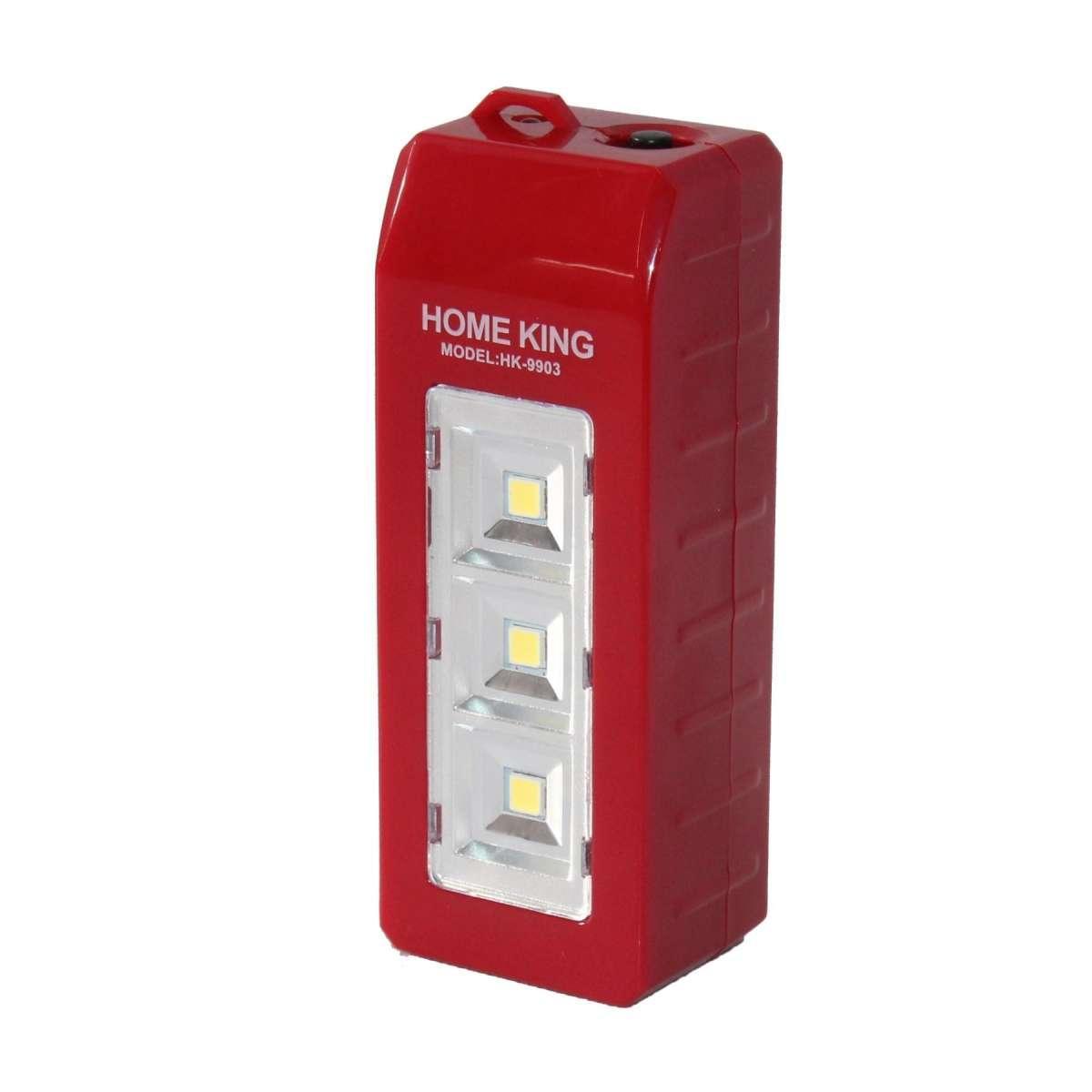 Home King HK-9903 Mini Emergency LED Light With Rechargeable Battery - Red
