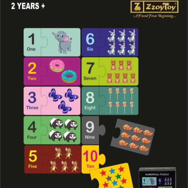 Zzoytoy Numerical Puzzle Learning Toys Jigsaw Puzzle for Kids