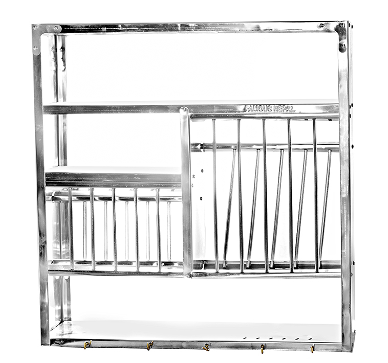 CHOICE Stainless Steel Wall Mounted Kitchen Utensils Dish Rack (24×24)