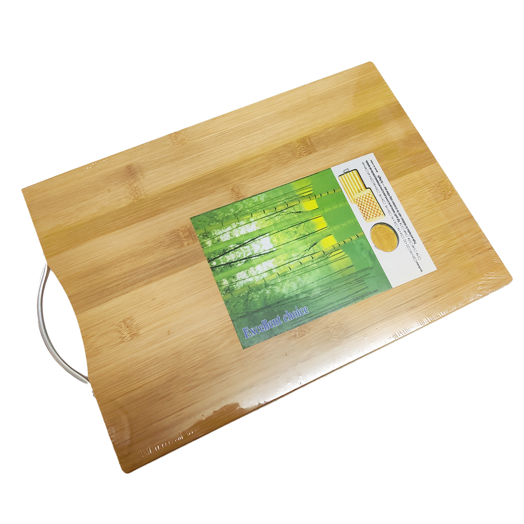 Wooden Bamboo Chopping Board With Handle 32cm x 22cm