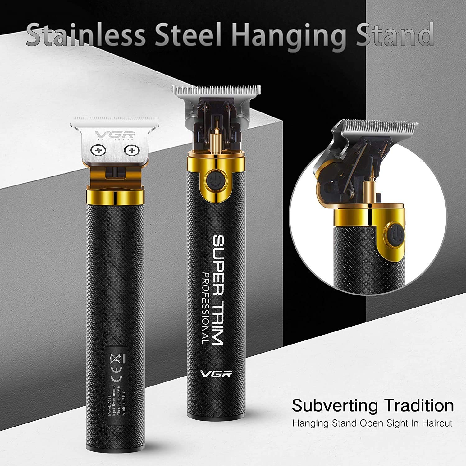 VGR V-082 Trimmer Professional Hair & Beard Trimmer for Men Wireless Portable Hair Clipper with Runtime: 300 mins