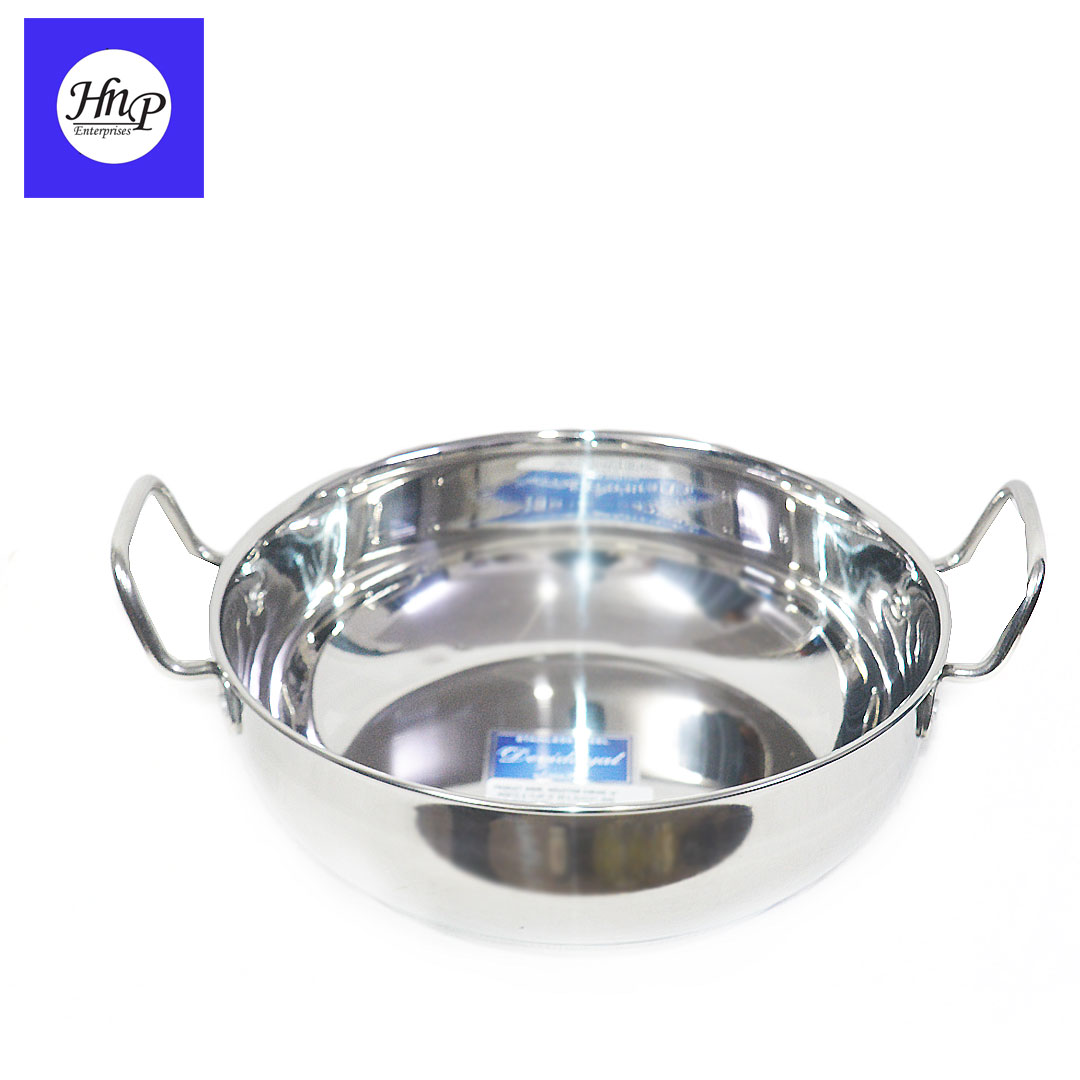 DeviDayal Stainless Steel Induction Bottom Kadai 29 cm