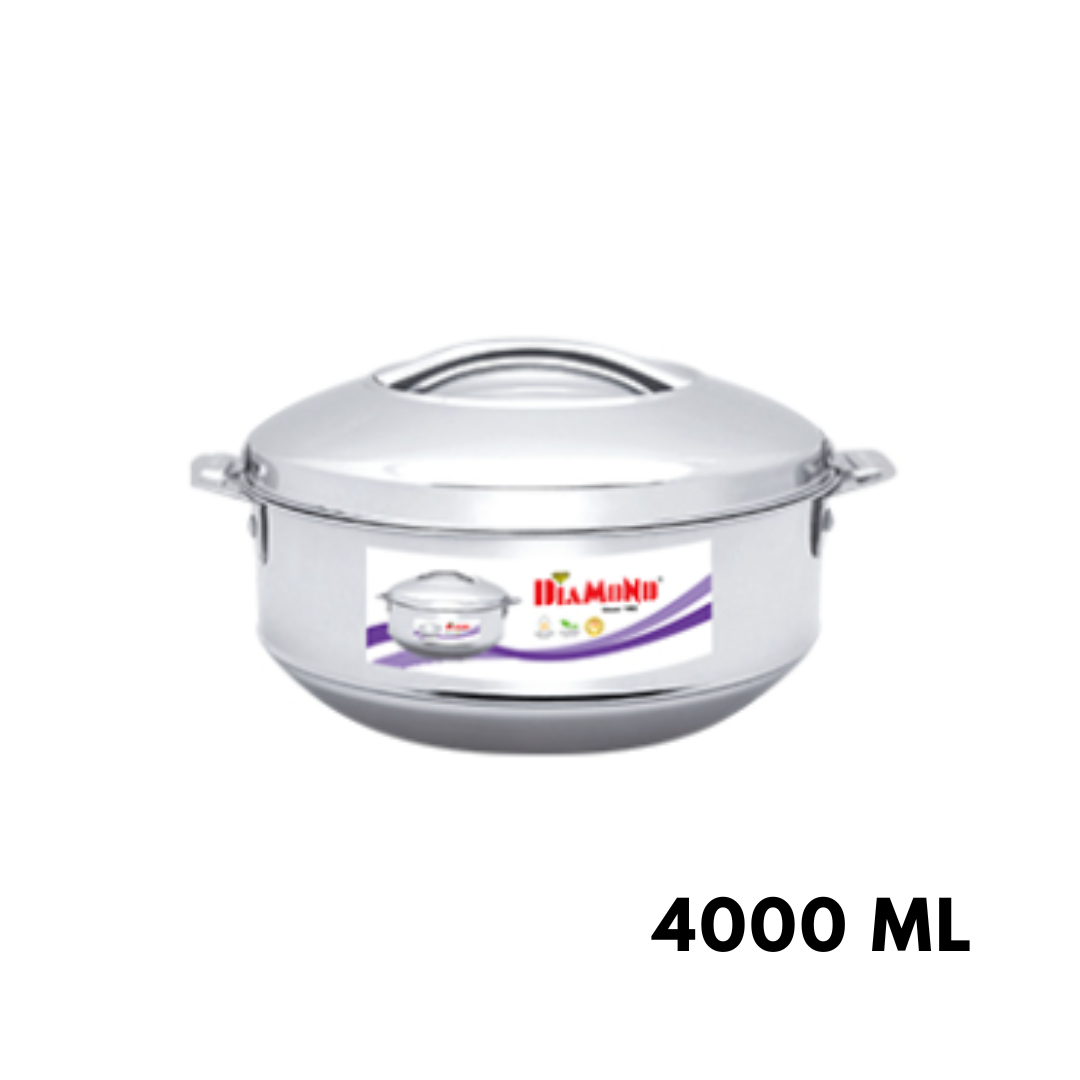 Diamond Stainless Steel Casserole | 4000 ML