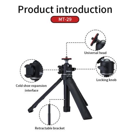 Jmary MT-29 Portable Mini Tripod+Gopro Holder