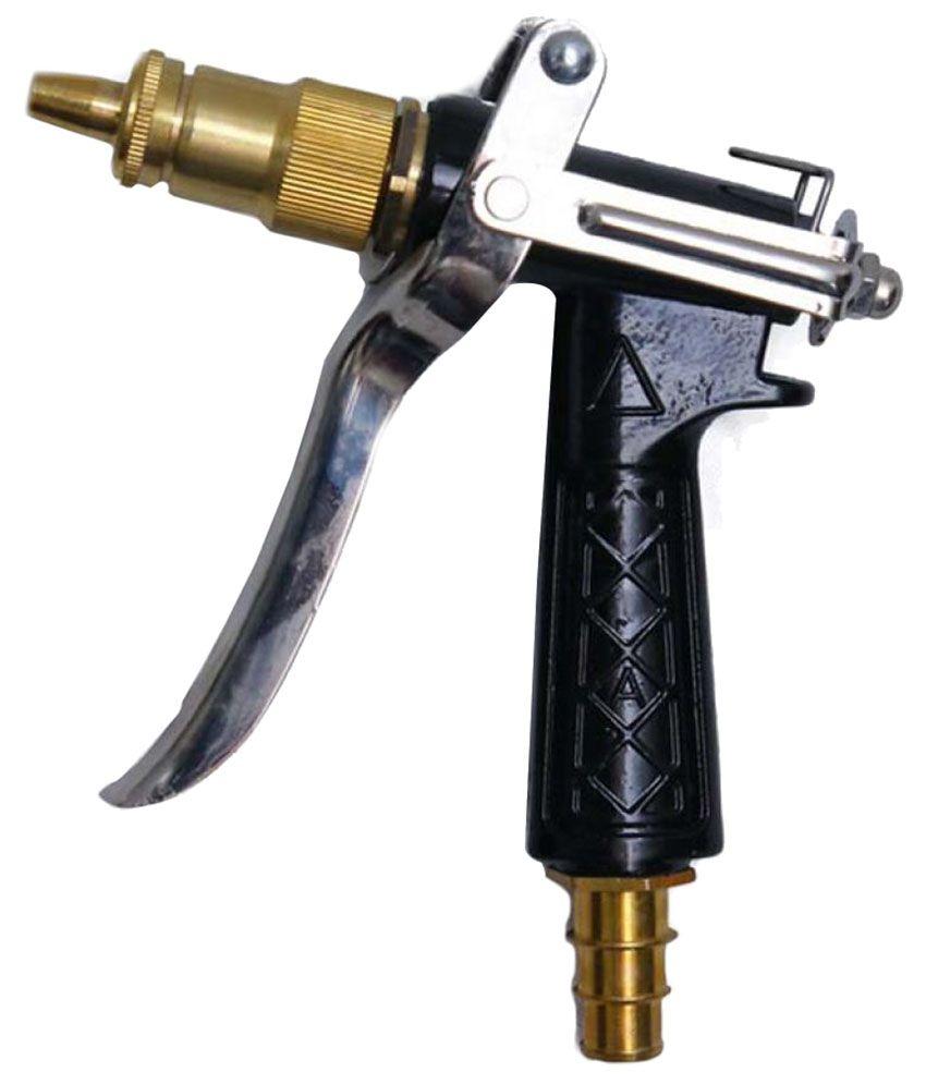 Metal Brass Water Nozzle Spray Gun for Garden Wash Car Bike with Spray Gun Hose to Watering Washing Cars, Plants Gardening Washer High Pressure Hi Clamp Motorbike