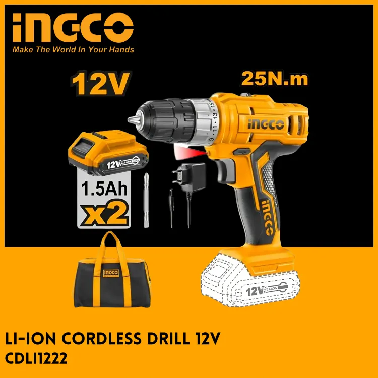 Ingco Lithium-ion Cordless Drill 12V CDLI1222