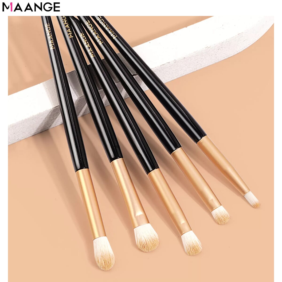 MAANGE Super Soft 5pcs Makeup Brush Wood Handle Set Powder Eyeshadow Concealer Lip Eye Make Up Brushes MAG 5920H I - image 1