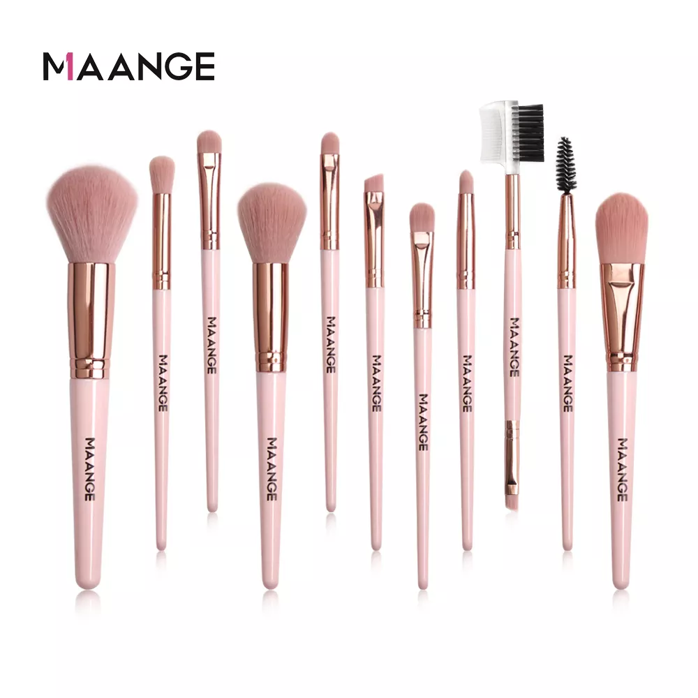 MAANGE 11Pcs Makeup Brushes Set With Foundation Powder Blush Brush Synthetic Hair MAG5862