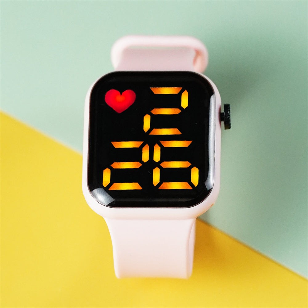 Trendy Sporty Fashion Digital LED Silicone Small Dial Teen Watch - Multicolor