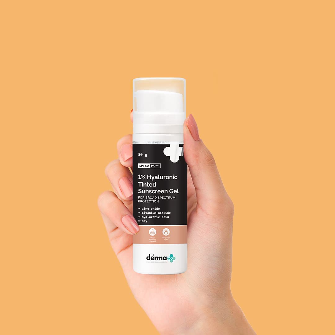 1% Hyaluronic Tinted Sunscreen Gel with SPF 60 & PA++++ 1.76 Oz/50g