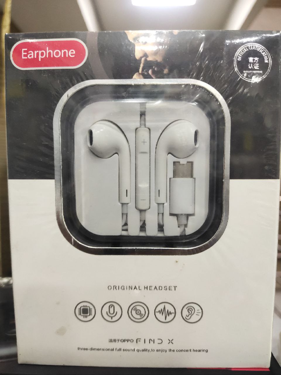 Type C Wired Stereo Sound Earphone for Oppo Find X, Find X 2 Wired Headset (White, In the Ear)
