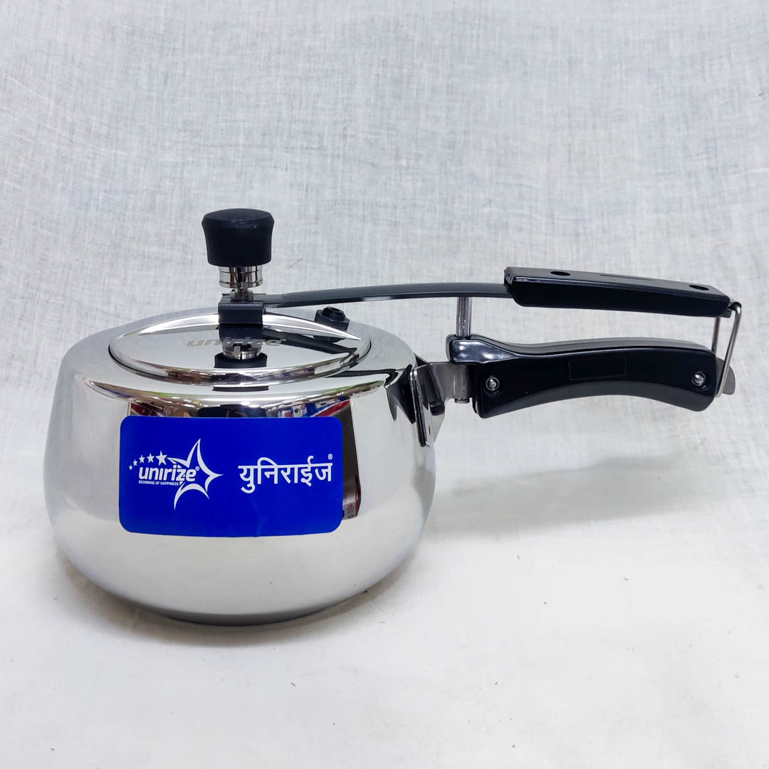 Unirize 2 Ltr Induction Base Stainless Steel Belly Shape Pressure Cooker