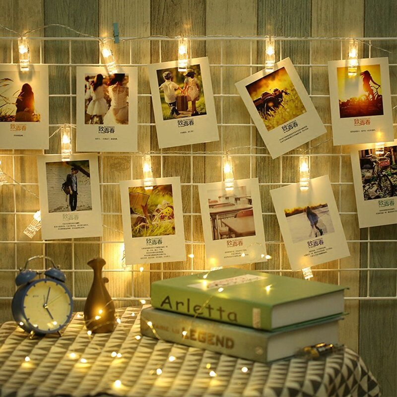 20 Plastic Photo Clip Led String Lights For Home Decor