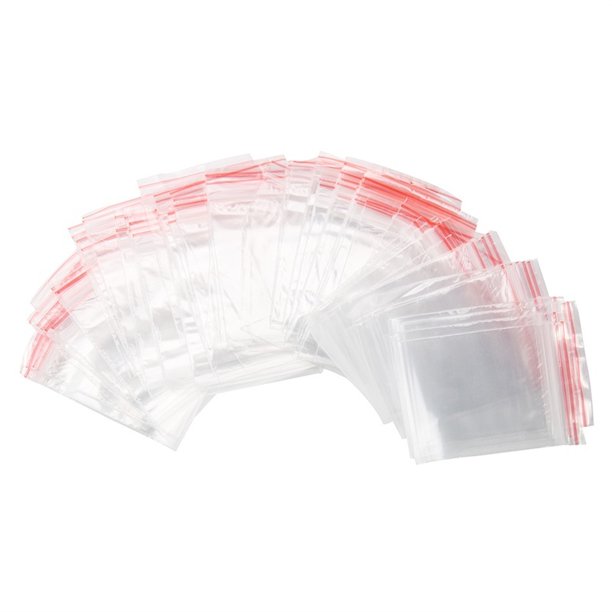 Reusable Clear Plastic Zip lock Bags (3" X 4 "Inches) - 100 Pieces