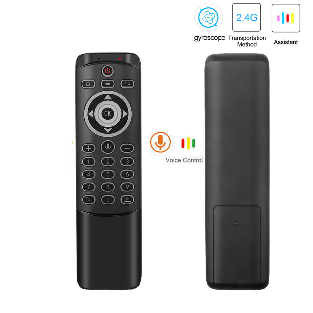 MT1 Backlit Gyro Wireless Fly Air Mouse 2.4G Smart Voice Remote Control For X96 Mini H96 MAX X2 CUBE Android TV Box Vs G20S G30