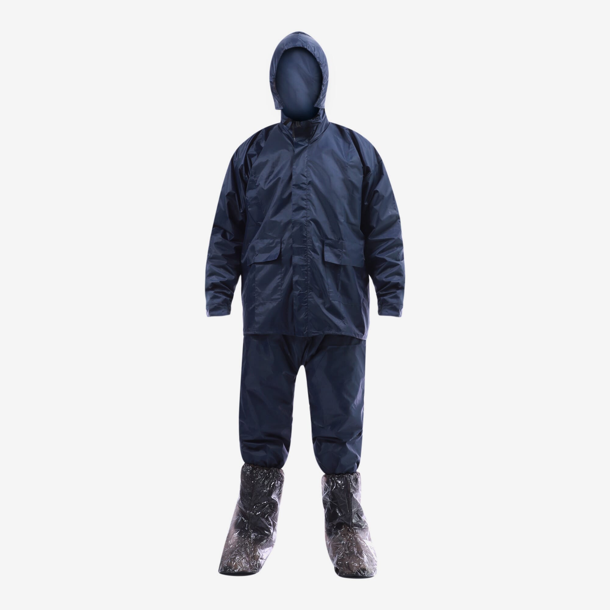 Durable Waterproof Blue Men's Rain Jacket Trouser Rain Suit Raincoat For Motorcycle