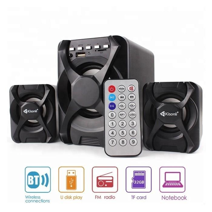 Kisonli U-2500Bt USB 2.1 Portable Computer Speaker With Fm Black