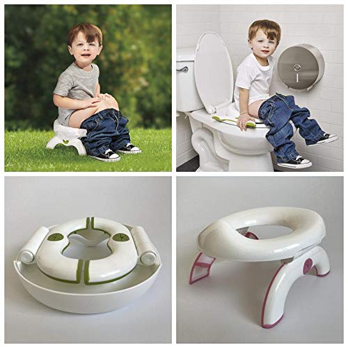 in 1 Go Potty Sit Outdoor Travel Potty Chairs Foldable and Toilet Seat Trainer Ring, Baby Toilet Seat ABCD