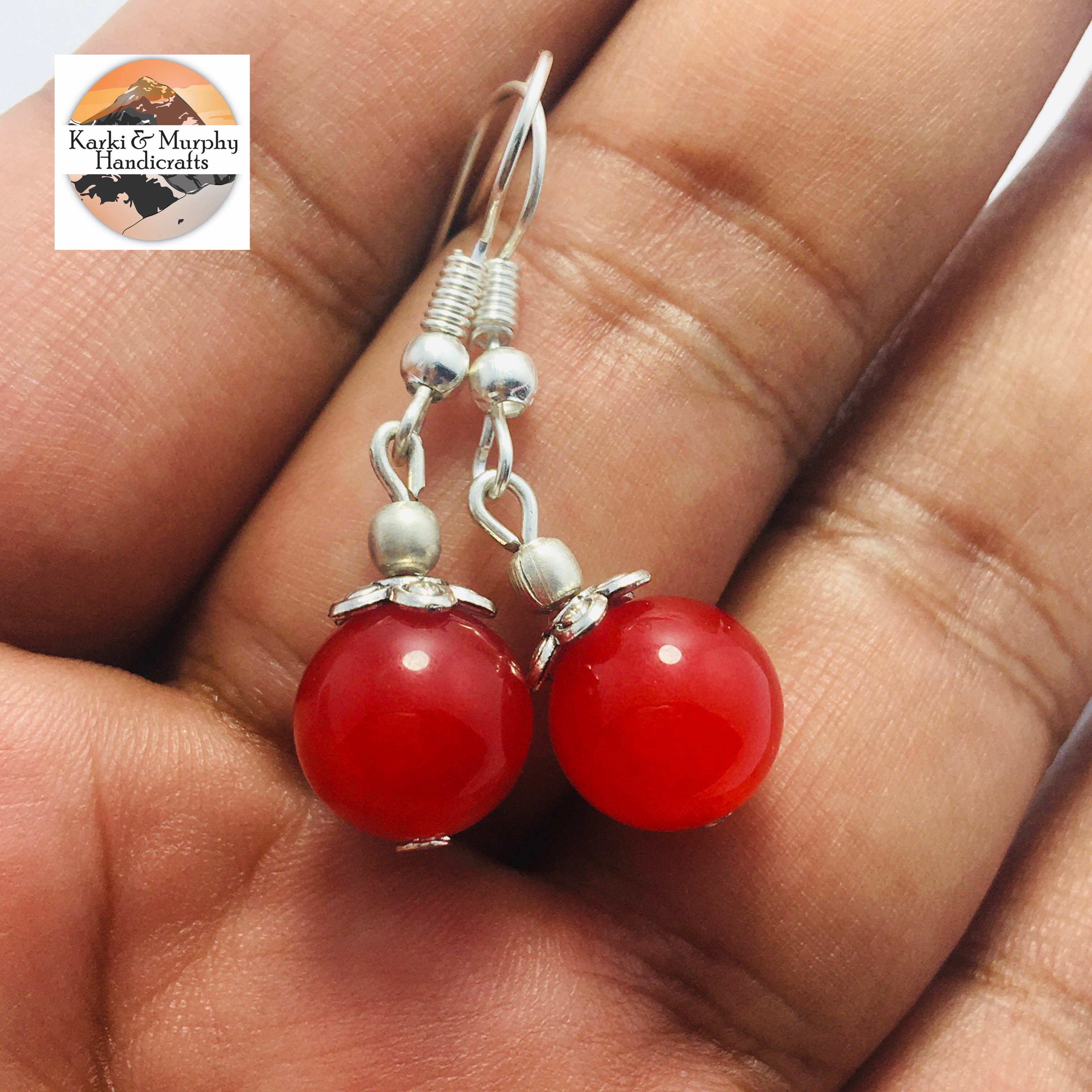 Cherry Beads Drop Earrings KM22