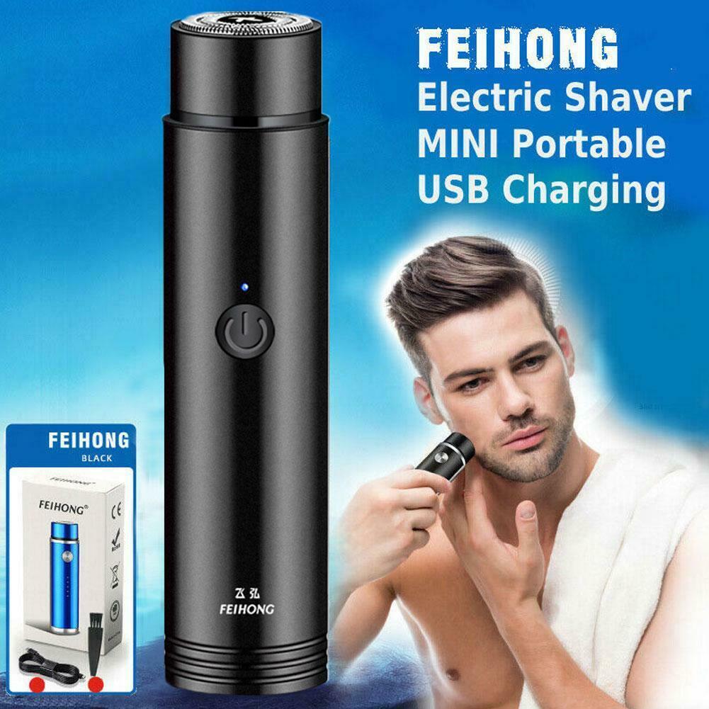 Feihong Portable Razor Electric Shaver Men's Beard Trimmer USB Rechargeable Face Full Body Shave