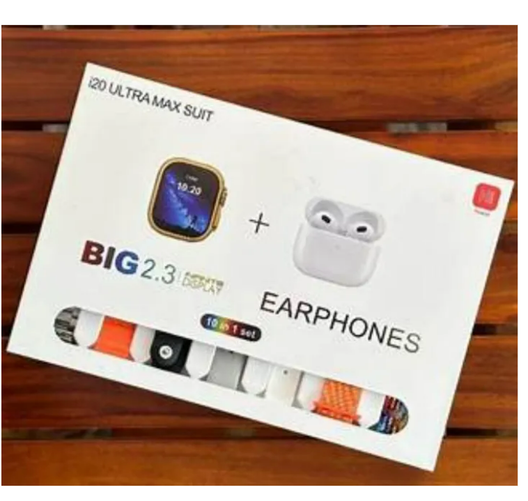 HiWatch 49MM i20 Ultra Max Smart Watch + Airpods Pro Ultimate Tech Bundle for Seamless Connectivity and Superior Sound Experience, Smartwatch