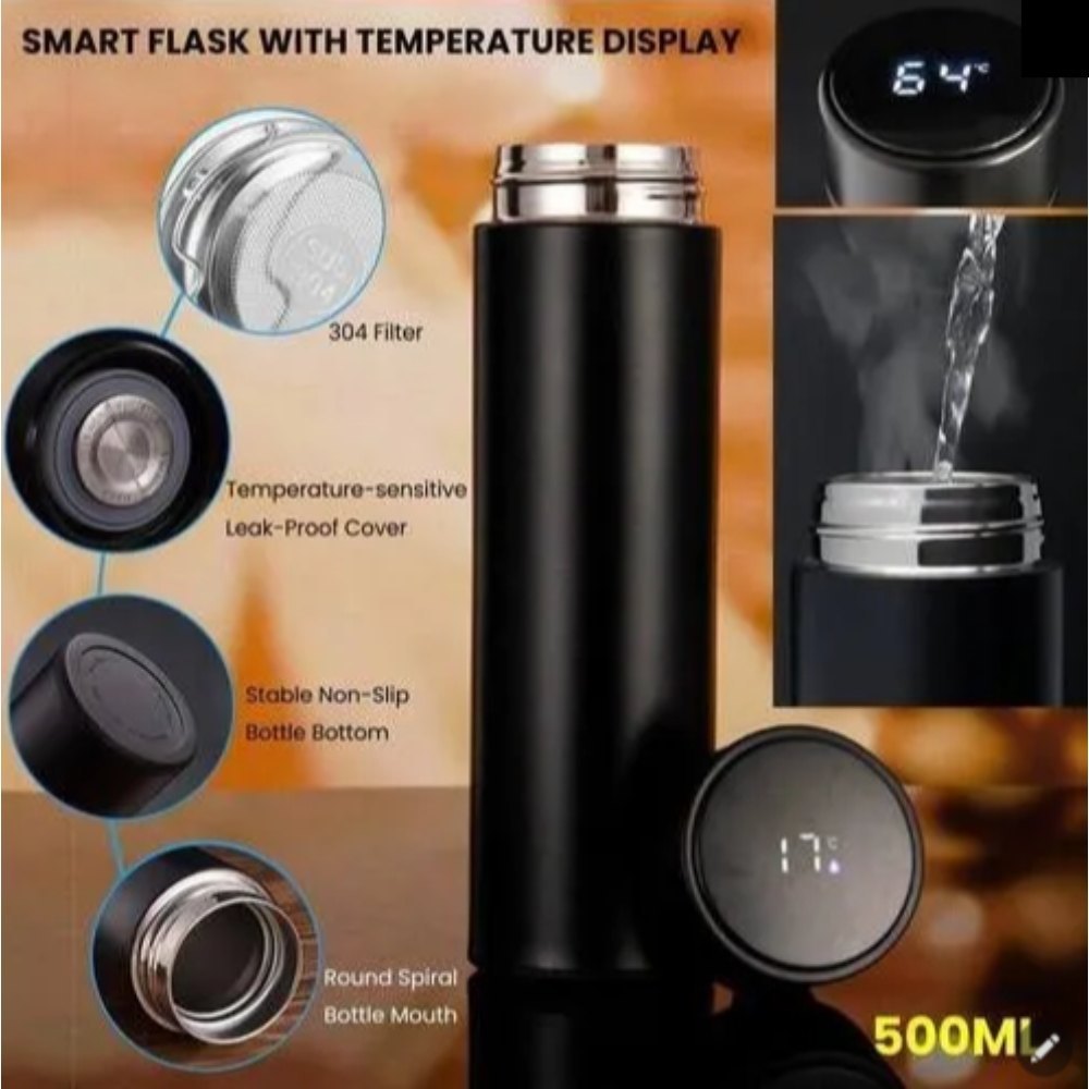 Smart Flask With LED Temperature Display (500ml)