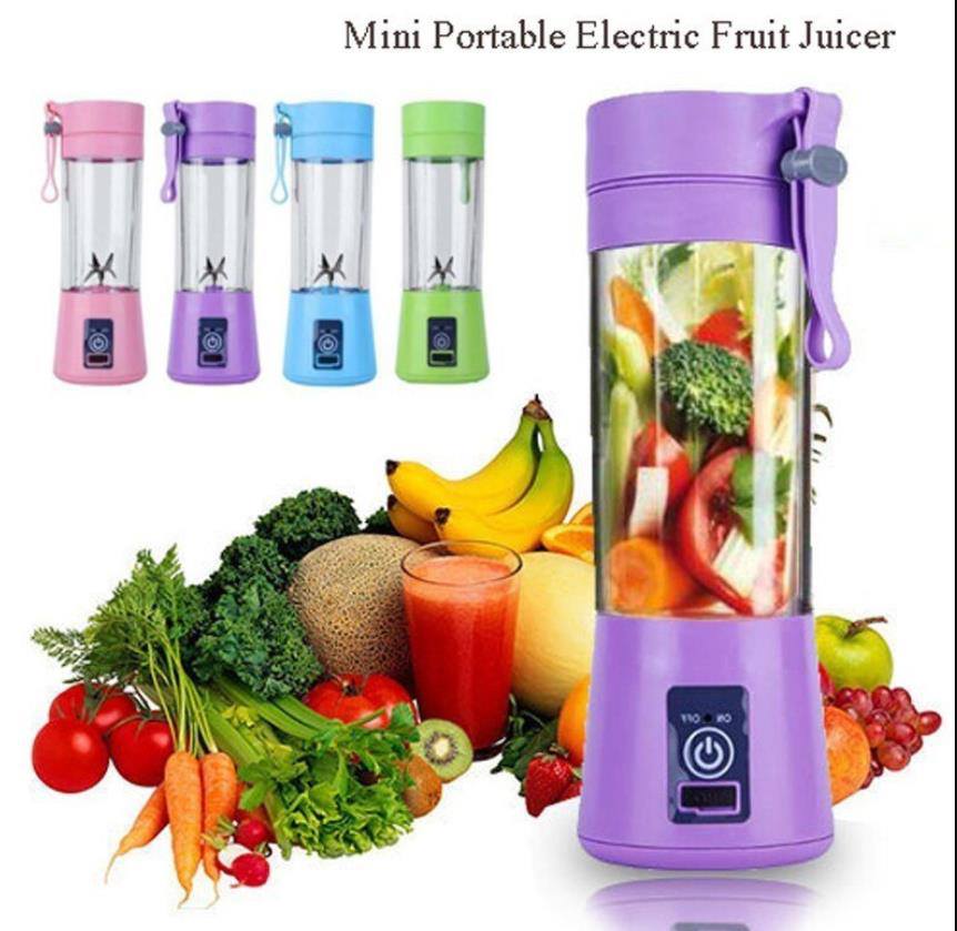 380Ml 4 Blades Mini Usb Rechargeable Portable Electric Fruit Juicer-1