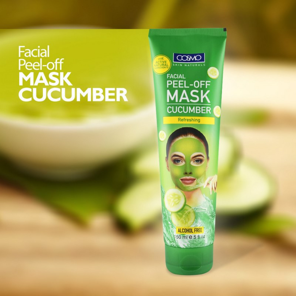 Cosmo Skin Naturals Refreshing Cucumber Facial Peel Off Mask Alcohol Free 150mls-1