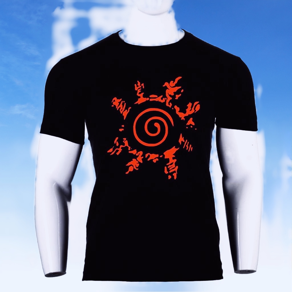 Black Cotton Printed T-Shirt For Men