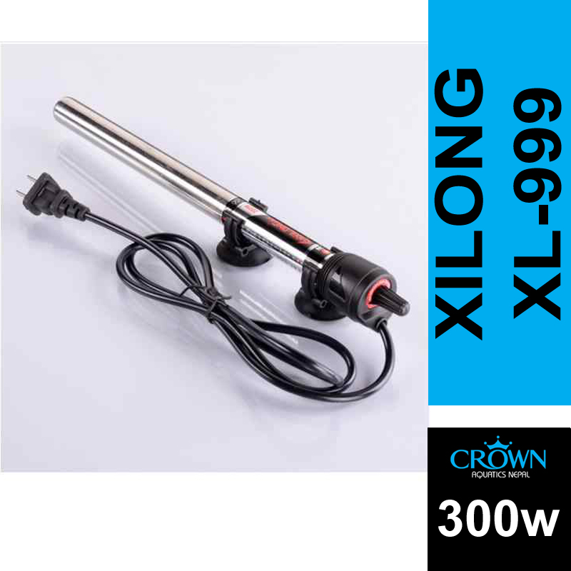 XiLONG Automatic Stainless Steel Heater 300W For Aquarium by Crown Aquatics