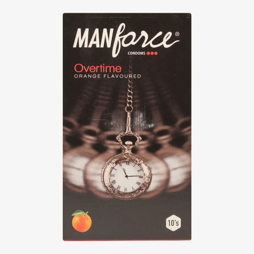 Manforce Overtime Orange Flavoures Condoms-10Pcs