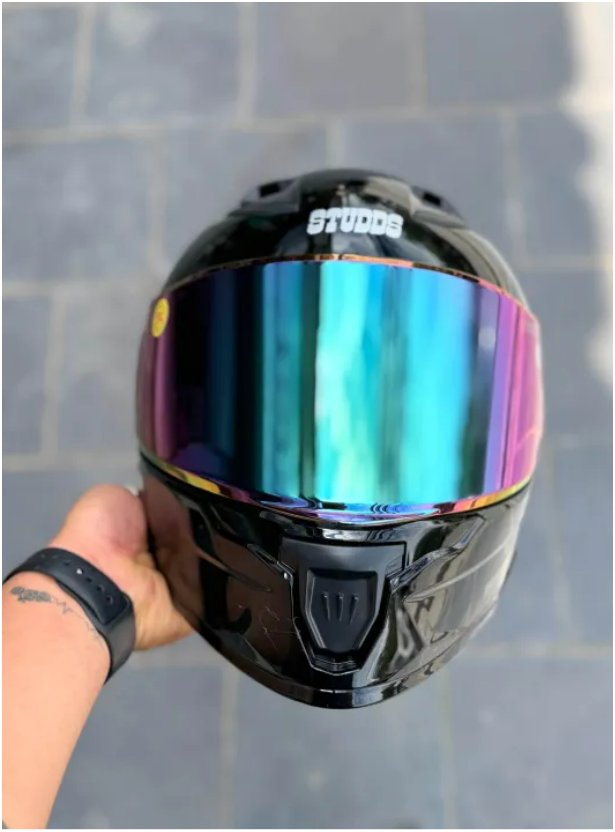 Studds Raider Helmet With Blue Mercury Visor