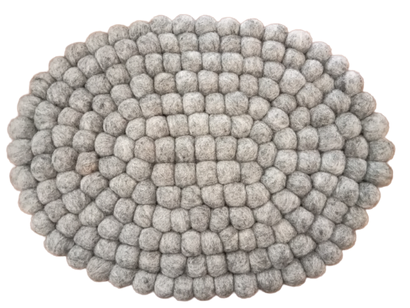Hand-Felted Ball Mat For Laptop, iPad