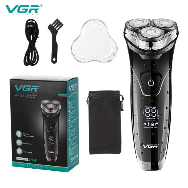 VGR V-318 Three-Head Electric Razor ABC
