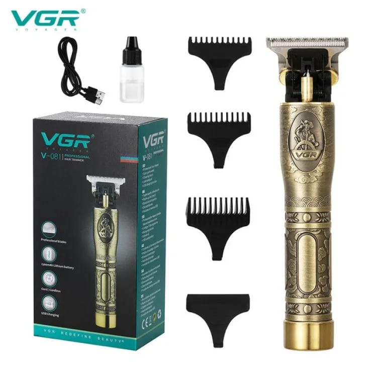 VGR V091 Professional Rechargeable Hair Trimmer With Metal Blade-0