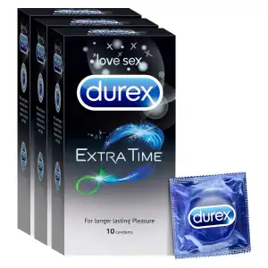 Durex Extra Time Pack of 10 Condoms (Pack of 2) Total 20