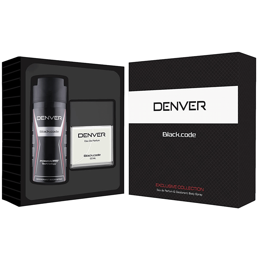 Denver Black Code Perfume 60ml and Body Spray 200ml Gift Set