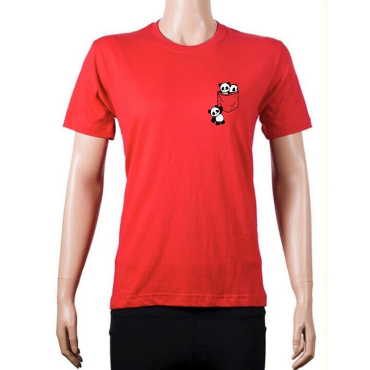 Red Panda Printed Cotton T-Shirt For Men & Women