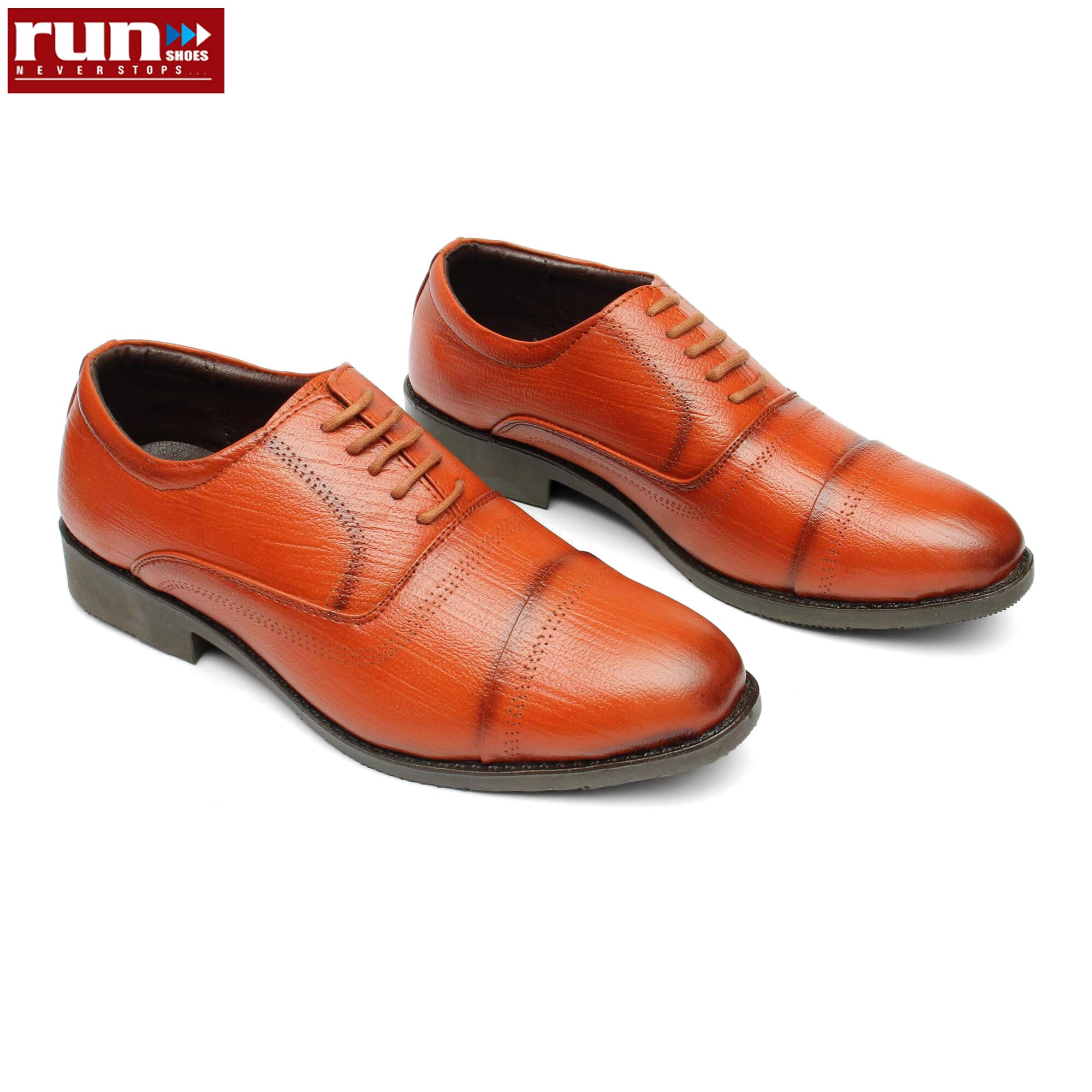 Run Shoes Brown Leather Formal Shoe (1602)